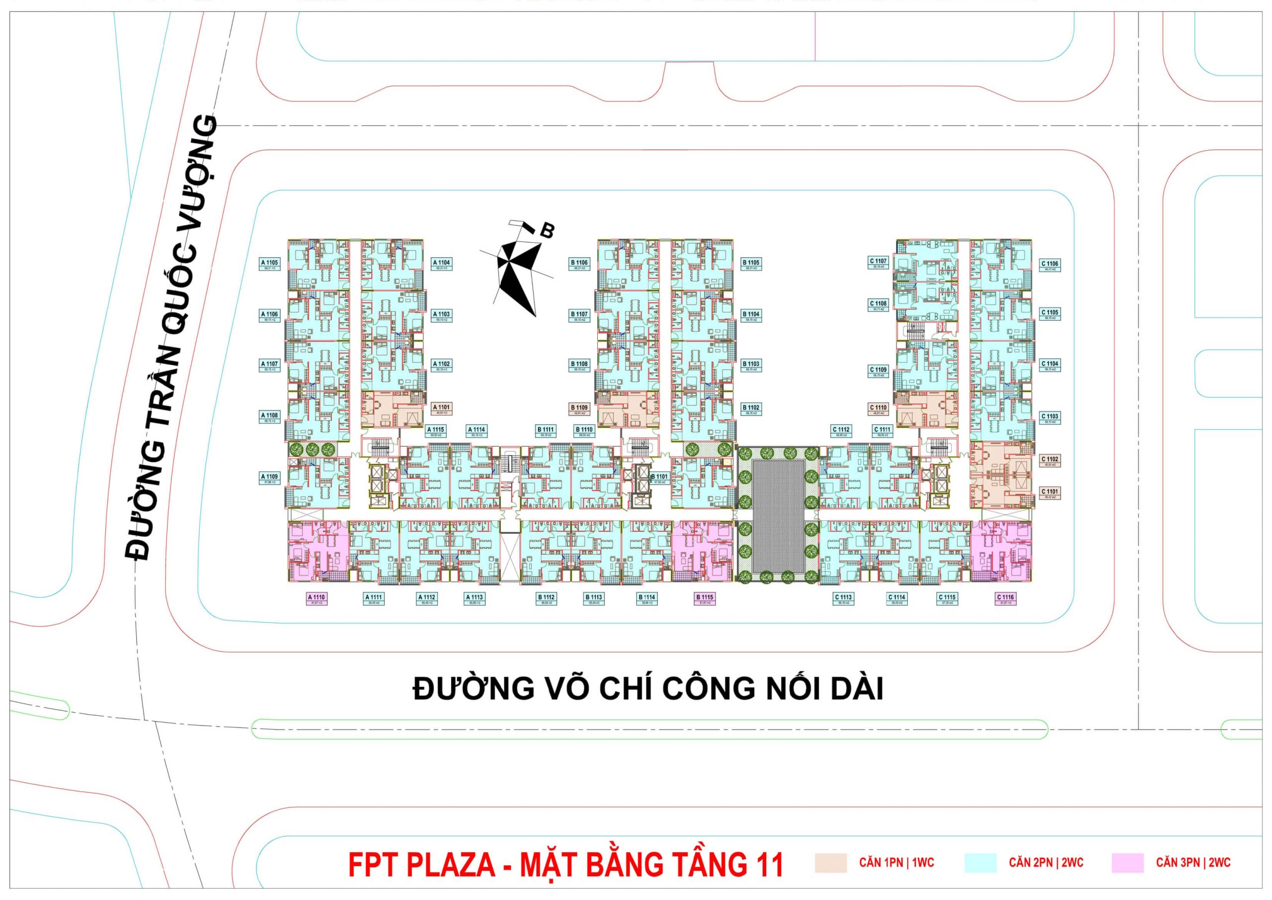 FPT PLAZA 1 Mặt bằng tầng 11