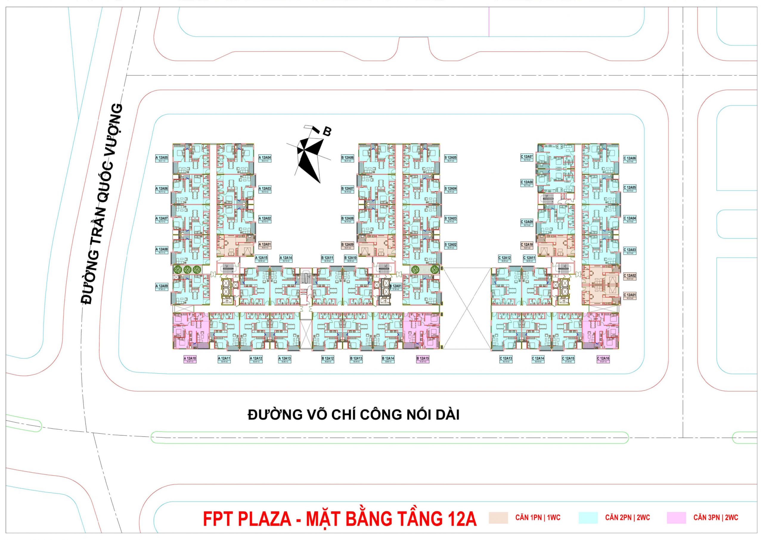 FPT PLAZA 1 Mặt bằng tầng 12A