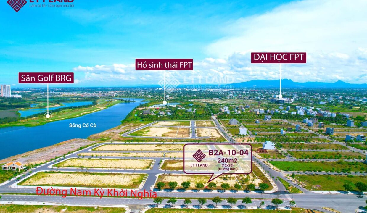 Lô đất mặt tiền Nam Kỳ Khởi Nghĩa tại đô thị FPT City Đà Nẵng
